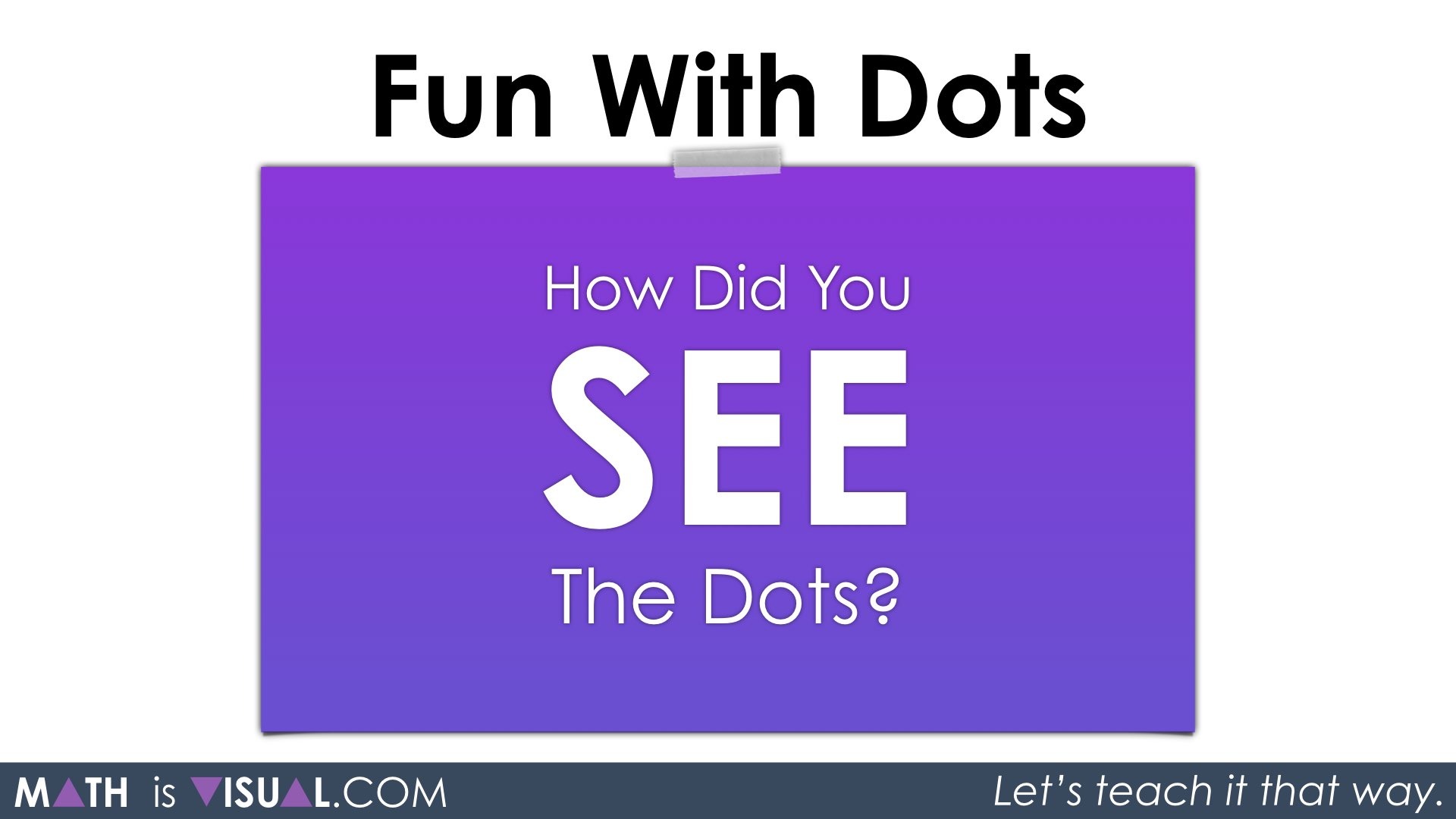 Conceptual Subitizing With Dot Cards Part 2 Visual Prompt 06 Math