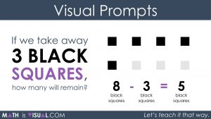 Subtracting Positive and Negative Integers 1b - 8 black minus 3 black equals 5 black v2