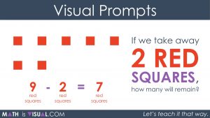 Subtracting Positive and Negative Integers 2b - 9 red minus 2 red equals 7 red v2
