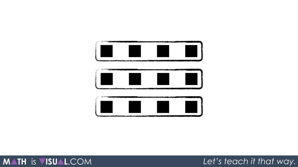 Integer Multiplication Visually And Symbolically.011 - 3 groups of 4