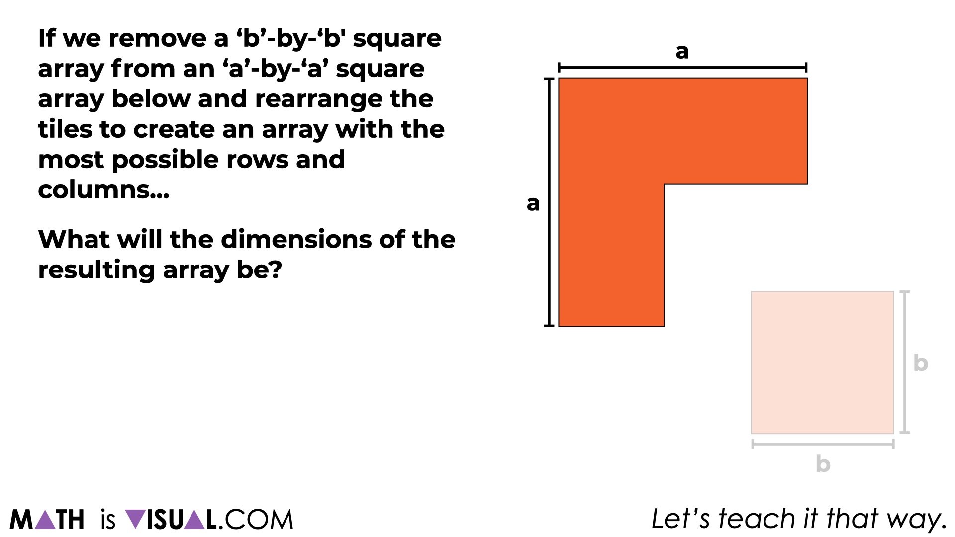 Difference of Squares.091 difference of squares algebraically